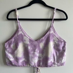PacSun LA Hearts Purple Tie Die Crop Top Tank